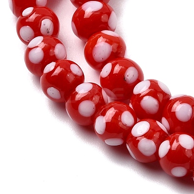 Handmade Lampwork Beads LAMP-D002-6mm-01A-1