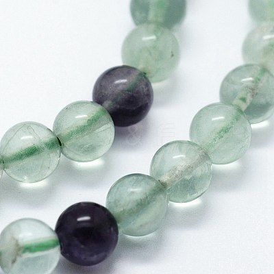 Natural Fluorite Beads Strands X-G-I199-12-6mm-1