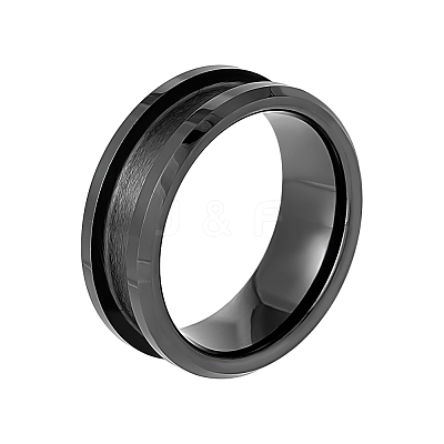 1Pc Porcelain Grooved Finger Ring Settings FIND-UN0001-72-1