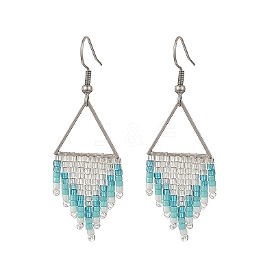 Glass Dangle Earrings EJEW-MZ00813-01-1