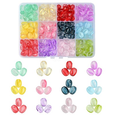 216Pcs 12 Colors Transparent Glass Beads DGLA-CJ0001-04-1