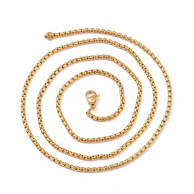 304 Stainless Steel Box Chain Necklaces NJEW-F227-09G-04-1