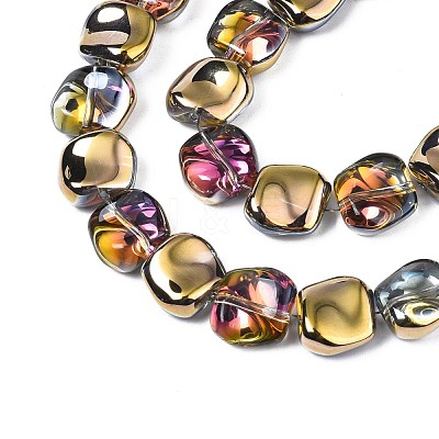 Electroplate Glass Beads Strand EGLA-S188-21-C02-1