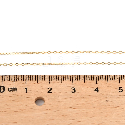 925 Sterling Silver Cable Chain Adjustable Slider Necklaces for Women NJEW-U030-01G-01-1