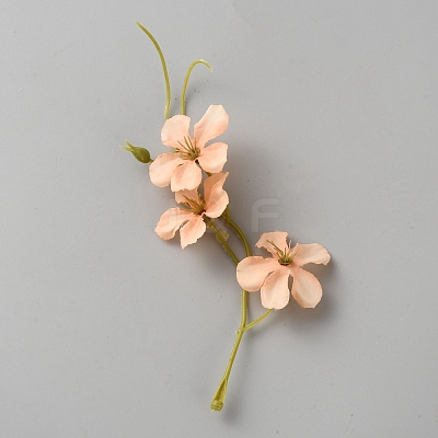 Cloth Artificial Plum Blossom Branch AJEW-WH20130-69B-1