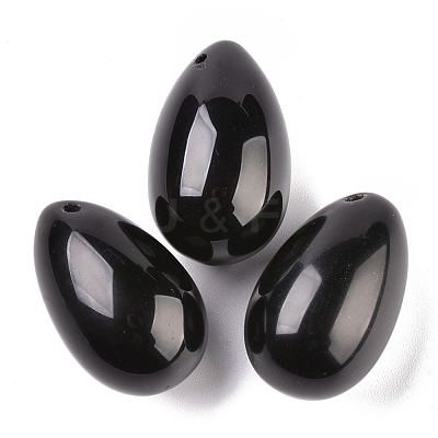 Natural Obsidian Pendants G-P438-D-05-1