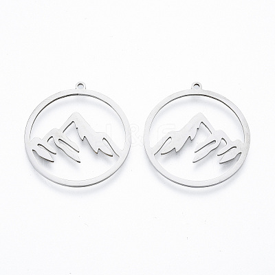 Non-Tarnish 304 Stainless Steel Pendants A-STAS-N090-LA911-1-1