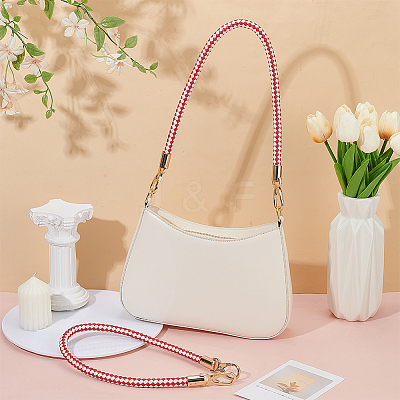 Two Tone Braided Round PU Leather Bag Straps DIY-WH0816-091A-KCG-1