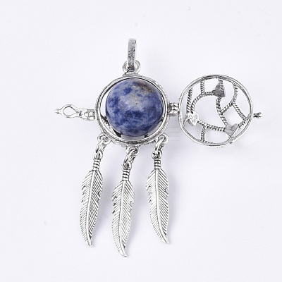 Alloy Cage Big Pendants G-S246-17-1