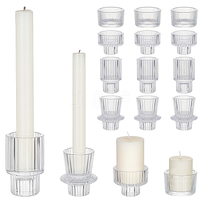 16Pcs 4 Styles Glass Candle Cups AJEW-HY0003-34-1