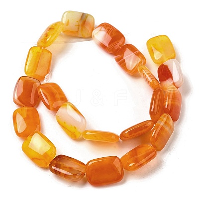 Natural Striped Agate/Banded Agate Beads Strands G-B137-B01-01I-1