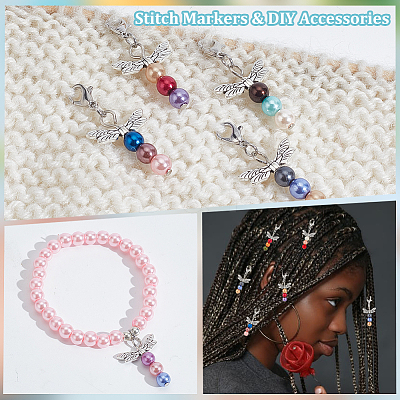 Dragonfly Pendant Stitch Markers HJEW-AB00297-1