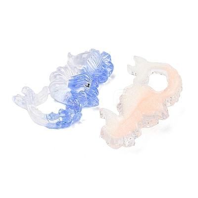 Luminous Ocean Transparent Resin Cabochons CRES-L045-02B-1