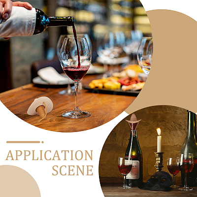 3Pcs 3 Colors Silicone Red Wine Bottle Stoppers SIL-ME0001-12-1