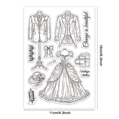 Custom Summer Theme PVC Plastic Clear Stamps DIY-WH0631-0484-1