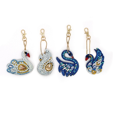 DIY Diamond Painting Keychain Kits DIAM-PW0010-68-06-1