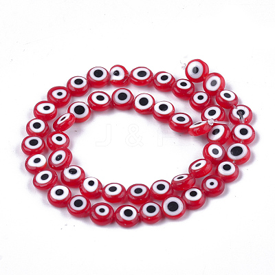 Handmade Evil Eye Lampwork Beads Strands LAMP-S191-01B-02-1