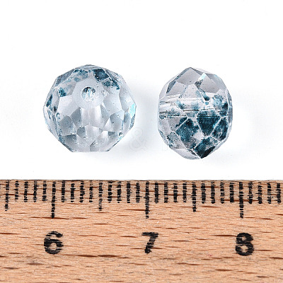 Baking Paint Transparent Glass Beads X1-GLAA-N011-10mm-M-1