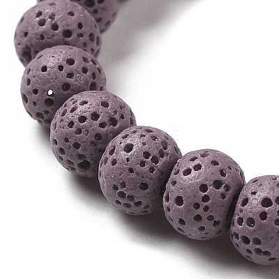 Natural Lava Rock Dyed Beads Strands G-Z036-B01-09-1