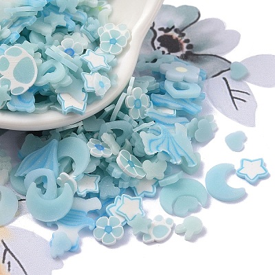 Luminous Handmade Polymer Clay Cabochons CLAY-E003-01C-1