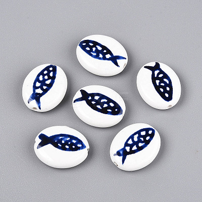 Handmade Porcelain Beads X-PORC-T134-03-1
