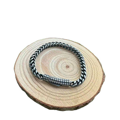 Vintage 304 Stainless Steel Wheat Chain Bracelets for Unisex WGBB540-01-1