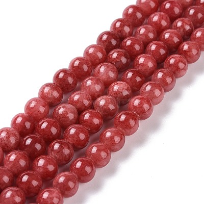 Dyed Natural Jade Beads Strands X-G-D434-8mm-08-1-1