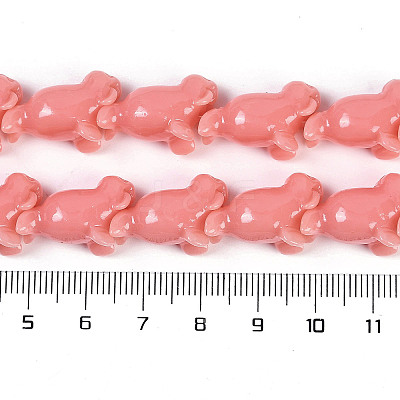 Synthetic Coral Dyed Carved Beads Strands CORA-K009-03-1