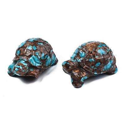 Tortoise Assembled Natural Bronzite & Synthetic Imperial Jasper Model Ornament G-N330-39B-04-A-1