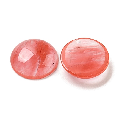 Cherry Quartz Glass Cabochons G-C115-02B-04-1