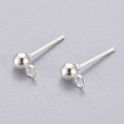 304 Stainless Steel Stud Earring Findings STAS-G137-17S-1