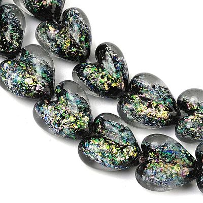 Handmade Foil Glass Beads DICH-C001-01I-1