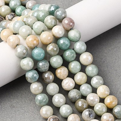 Natural Flower Amazonite Beads Strands X-G-O164-02-8mm-1