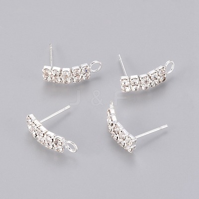 Brass Stud Earrings Findings X-RB-H297-13-S-1