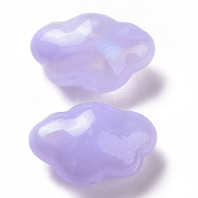 Opaque Acrylic Beads X-OACR-E014-17B-1