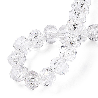 Transparent Crackle Glass Beads Strands GLAA-N051-05-1