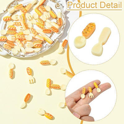 50Pcs 5 Styles Kitchen Ware Theme Resin Cabochons RESI-CJ0004-23-1
