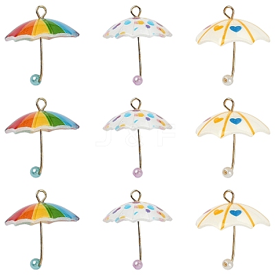 3Pcs 3 Colors Resin Pendants CRES-YW0002-77-1