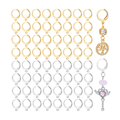 100Pcs 2 Styles 304 Stainless Steel Leverback Earring Findings STAS-PH0007-17-1