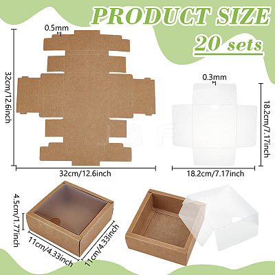 Foldable Square Paper Storage Gift Boxes CON-WH0110-42C-03-1