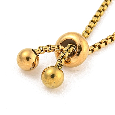 Adjustable 304 Stainless Steel Box Chain Slider Bracelet Making MAK-L038-001G-02-1