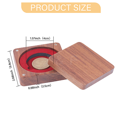 Wood Medal Storage Magnetic Boxes CON-WH0088-93A-02-1