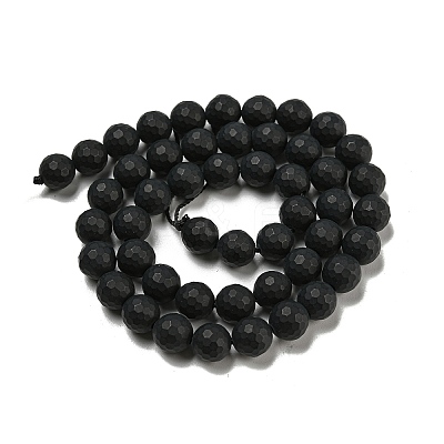 Natural Black Onyx Beads Strands G-D710-8mm-06-1