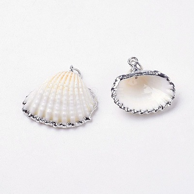 Electroplate Shell Pendants BSHE-L036-05-1