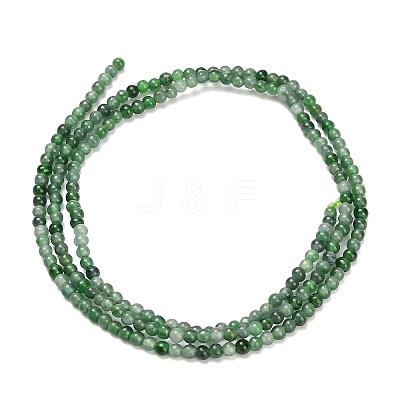 Natural Myanmar Jade/Burmese Jade Beads Strands G-A322-A02-2mm-1