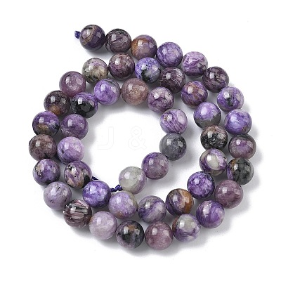 Natural Charoite Beads Strands G-C270-O02-05-1