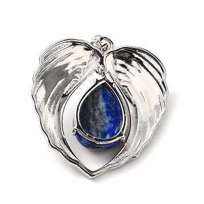 Natural Lapis Lazuli Teardrop Pendants KK-K331-02P-10-1