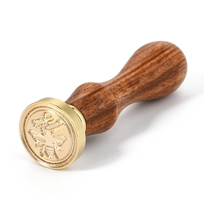 Brass Retro Wax Sealing Stamp AJEW-F045-A01-1