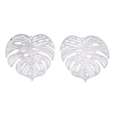 Tarnish Resistant 201 Stainless Steel Filigree Pendants STAS-R102-21P-1