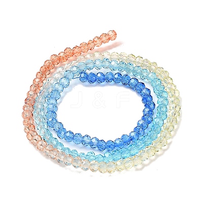 Transparent Painted Glass Beads Strands X1-DGLA-A034-T2mm-A13-1
